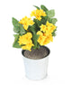 Artificial 24cm Yellow Begonia Plug Plant - Closer2Nature