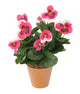 Artificial 30cm Pink Pansy Plug Plant - Closer2Nature