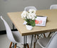 Artificial 1ft 2" White Zonal Geranium Plant - Closer2Nature