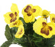 Artificial 30cm Yellow Pansy Plug Plant - Closer2Nature