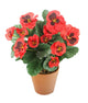 Artificial 30cm Red Pansy Plug Plant - Closer2Nature