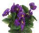 Artificial 30cm Purple Pansy Plug Plant - Closer2Nature