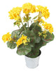 Artificial 38cm Yellow Zonal Geranium Plug Plant - Closer2Nature