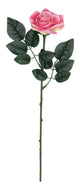 Floral Elegance Artificial 48cm Single Stem Gift Wrapped Pink Rose - Closer2Nature