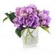 Artificial 18cm Purple Hydrangea Arrangement - Closer2Nature