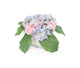 Artificial 13cm Pink Rose and Blue Hydrangea Display - Closer2Nature