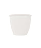 White Collection 16cm Curved Round White Plant Pot - Closer2Nature
