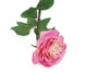Artificial 92cm Single Stem Fully Open Pink Rose - Closer2Nature