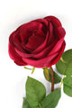 Artificial 72cm Single Stem Fully Open Magenta Rose - Closer2Nature