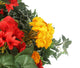 Artificial Red and Yellow Begonia Display in a 10″ Round Willow Hanging Basket - Closer2Nature