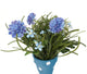 Artificial 27cm Blue Chrysanthemum Plant Display - Closer2Nature