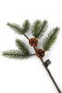 Artificial 50cm Single Stem Fraser Fir and Cone Spray