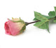 Artificial 52cm Single Stem Closed Bud Dusky Pink Rose - Closer2Nature