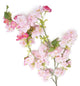 Artificial 129cm Single Stem White and Pink Tipped Japanese Cherry Blossom - Closer2Nature