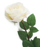Artificial 72cm Single Stem Fully Open White Rose - Closer2Nature
