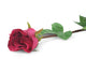 Artificial 52cm Single Stem Closed Bud Magenta Rose - Closer2Nature