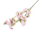 Artificial 129cm Single Stem White and Pink Tipped Japanese Cherry Blossom - Closer2Nature