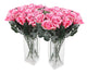 Floral Elegance Artificial 48cm Single Stem Gift Wrapped Pink Rose - Closer2Nature