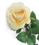 Artificial 72cm Single Stem Fully Open Pale Yellow Rose - Closer2Nature