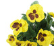 Artificial 30cm Yellow Pansy Plug Plant - Closer2Nature