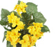 Artificial 24cm Yellow Begonia Plug Plant - Closer2Nature