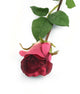 Artificial 52cm Single Stem Closed Bud Magenta Rose - Closer2Nature