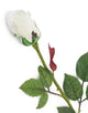 Artificial 60cm Single Stem Closed Bud Ivory Rose - Closer2Nature