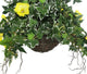Artificial Yellow Morning Glory Display in a 10″ Round Willow Hanging Basket - Closer2Nature