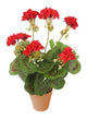 Artificial 38cm Red Zonal Geranium Plug Plant - Closer2Nature