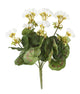 Artificial 38cm White Zonal Geranium Plug Plant - Closer2Nature