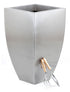 Portofino Collection 47cm Graphite Grey Galvanised Steel Curved Tapered Square Planter