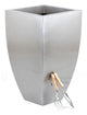 Portofino Collection 47cm Graphite Grey Galvanised Steel Curved Tapered Square Planter - Closer2Nature