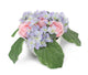 Artificial 13cm Pink Rose and Blue Hydrangea Display - Closer2Nature