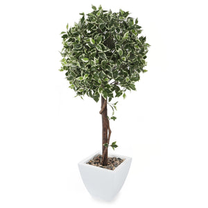Artificial 3ft 5" Variegated Weeping Fig Tree - Closer2Nature