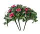 Artificial 26cm Dusky Pink and White Rose Plug Plant Collection - Closer2Nature