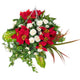 Closer2Nature Artificial Red Poinsettia & White Rose Display in 14'' Round Willow Christmas Hanging Basket - Closer2Nature