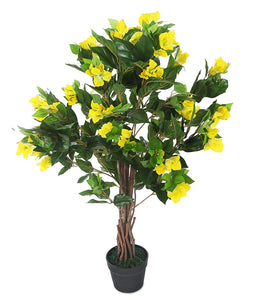 Artificial 3ft 2″ Yellow Bougainvillea Tree - Closer2Nature