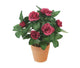 Artificial 26cm Mulberry Pink Rose Plug Plant - Closer2Nature