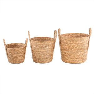 Rush Storage Baskets Set Of 3