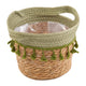 Tassel Storage Basket - Green