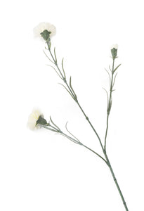 Artificial 70cm Single Stem White Carnation - Closer2Nature