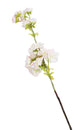 Artificial 68cm Single Stem White and Pink Tipped Japanese Cherry Blossom - Closer2Nature