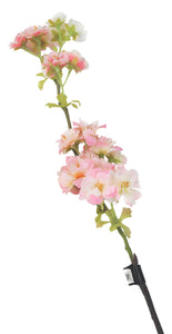 Artificial 68cm Single Stem Pink and White Japanese Cherry Blossom - Closer2Nature