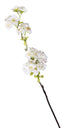Artificial 68cm Single Stem White Japanese Cherry Blossom