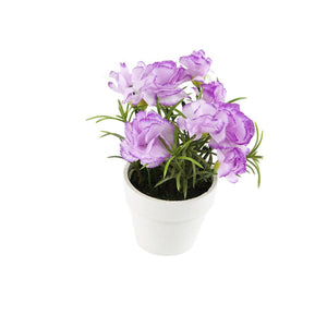 Artificial 15cm Purple Carnation Plant with Gift Box - Closer2Nature