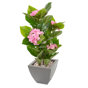 Artificial Pink Hydrangea Tree
