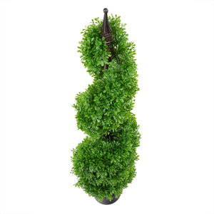 Artificial 3ft Boxwood Spiral Tree Pair - Closer2Nature