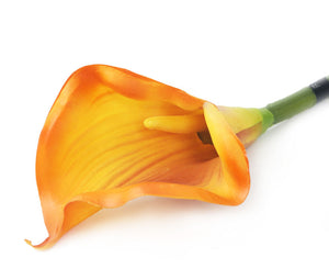Artificial 94cm Single Stem Orange Calla Lily - Closer2Nature