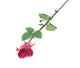 Artificial 52cm Single Stem Closed Bud Magenta Rose - Closer2Nature