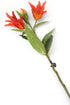 Artificial 87cm Single Stem Deep Orange Oriental Lily